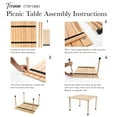 thumbnail image 4 of Tirrinia 26" x 26" x 16.7" Foldable Picnic Table with Carrying Bag + Free Picnic Pad, Outdoor Table, 4 of 7