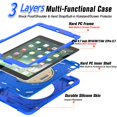 thumbnail image 5 of SUPNICE iPad 6th/5th Generation Case, iPad 9.7 Shockproof Kids Case, [360 Rotating Stand] [Hand Strap] [Screen Protector] for New iPad Air 2th Gen, iPad 9.7 Inch 2018/2017, Blue, 5 of 8