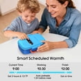 thumbnail image 4 of MPOW Cordless Electric Lunch Box, Heated Lunch Box for Kids, Battery Powered with Automatic Scheduled Heating - 2 Compartments & 2 Temperature Zones(Sky Blue), 4 of 8