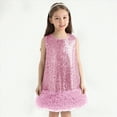 thumbnail image 2 of UAYOTSE Girls Sequin Dress A Line Sparkly Sleeveless Wedding Gown Party Dresses For Girls,Sizes 7-8 Years, 2 of 9