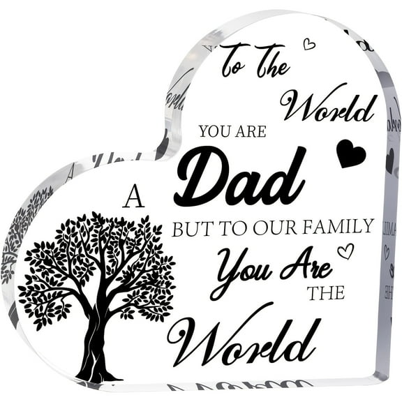 Gifts For Dads Birthday Dad Gifts From Daughter Son Acrylic Heart Plaque Dad Birthday Gifts Ideas Cool Dad Gift Unique Gift For Dad Fathers Day Thanksgiving Christmas Gifts For Dad