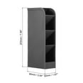 thumbnail image 2 of Uxcell 4 Compartments Pencil Holder 8" x 3.5" x 2" Plastic Pen Holder Pen Organizer Makeup Brush Holder, Grey, 2 of 6