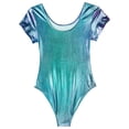 thumbnail image 5 of JanJean Women's One Piece Shiny Metallic Dance Leotards Gymnastics Bodysuit Dancewear Swimwear Colorful S, 5 of 7