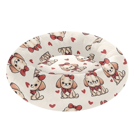 Pet Bed Pet Mat Cozy Removable & Washable Comfort For Cats And Dogs Cute Sweet Puppy Hearts
