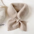 thumbnail image 1 of Collar de pelo de conejo de imitación Bufanda coreana de otoño e invierno para mujer Cuello falso de todo fósforo Bufanda de estudiante con costura de felpa de conejo de imitación cálida cruzada, 1 of 5
