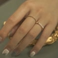 thumbnail image 3 of Qingyeji Freshwater Pearl Ring for Women in 14K Yellow Gold Plate for Anniversary Wedding, Size 6, 3 of 7