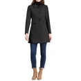 thumbnail image 3 of INSPIRE CHIC Women's Vintage Lapel Collared Overcoat Single Breasted Mid-Long Winter Coat, 3 of 7