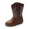 thumbnail image 5 of Wxirdiow Boots for Girls Cowboy Boots for Boys Girls Cowgirl Western Boot for Kids Mid Calf Unisex Riding Shoes Little Kid/Big Kid/Toddler Brown Size,12.5, 5 of 9