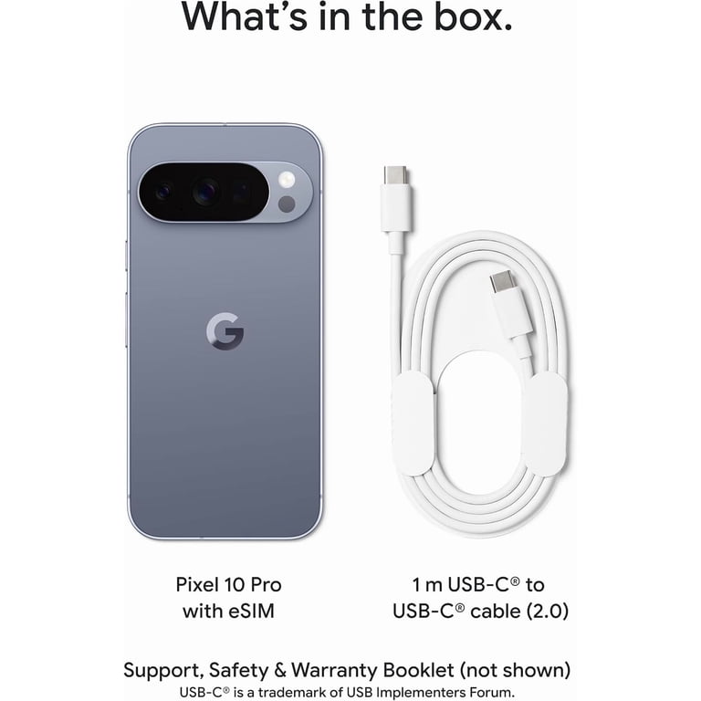 Google Pixel 10 Pro Factory Unlocked 128GB - Obsidian - Walmart.com