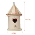 thumbnail image 2 of Casa para pájaros de madera, sin terminar, pintable, para hacer tú mismo, caja para pájaros, comedero para pájaros de madera, 2 of 8