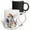 Multicolor, variant on 3drose, Blue Dragonfly and Flowers Illustration, 15oz Two-tone Black Mug