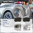 thumbnail image 2 of AutoShack Rear Brake Rotors & Premium Pads for Kia & Hyundai, Sedona 2006 Entourage 2007, FWD V6 3.8L - 11.89" (302 mm), 6-Lug, 2 of 4