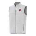 thumbnail image 2 of Men's Antigua Heather Gray Indiana Hoosiers Fortune Full-Zip Vest, 2 of 3