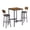 Rustic Brown, variant on QuzyAor 3 Piece Long Bar Table and Chairs Set, Square High Top Pub Bistro Tables with Stools, Industrial Dining Table Set for Breakfast Nook, Living Room,Kitchen, Small Space, Bars, Gray