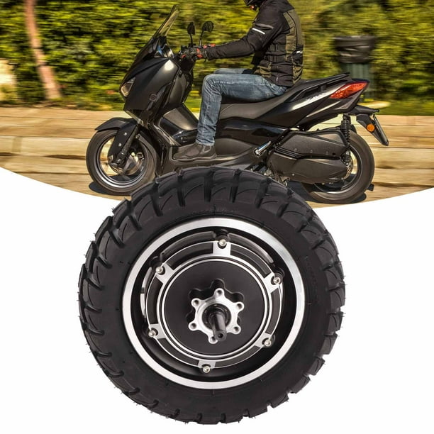 Kit De Motor De Cubo De 10 Pulgadas, Conjunto De Motor De Cubo De Rueda De 350W-1500W Alta Eficiencia IP54 Impermeable 36V-60V 30-60 Km/h Velocidad Para Bicicletas Eléctricas