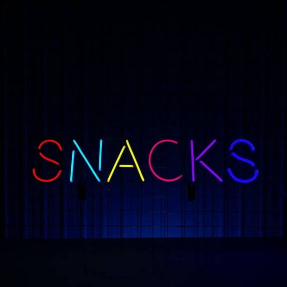 Handmadetneonsign Snacks Neon Sign, Snacks Food Wall Art Decor, Snacks Store Shop Wall Decor