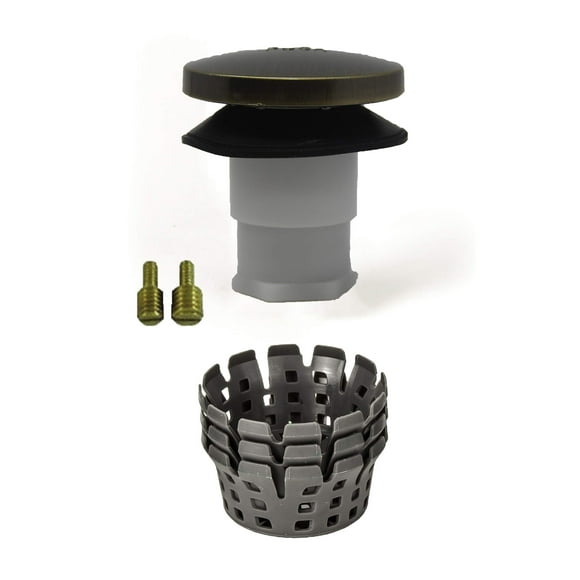 Universal Toe Touch (Tip Toe, Foot Actuated) Bath Tub/Bathtub Drain Stopper Includes 3/8"" and 5/16"" Fittings