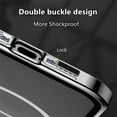 thumbnail image 3 of ELEHOLD for iPhone 16 Privacy Case, Anti-Peeping Double Metal Side Clear Tempered Glass Privacy Screen Protector Anti-Fall Shockproof Powerful Magnetic Case for iPhone 16 ,Silver, 3 of 10