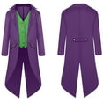 thumbnail image 2 of Odeerbi Family Clothes Parent-child Wear Clothing Men's Retro Clothing Children's Mid-length Punk Retro Tuxedo Purple XS, 2 of 9