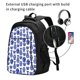 thumbnail image 2 of Balery Blue Vases Mochila con carga USB para hombre y mujer - Mochila impermeable y antirrobo para laptop con puerto USB para viajes, trabajo, 2 of 7