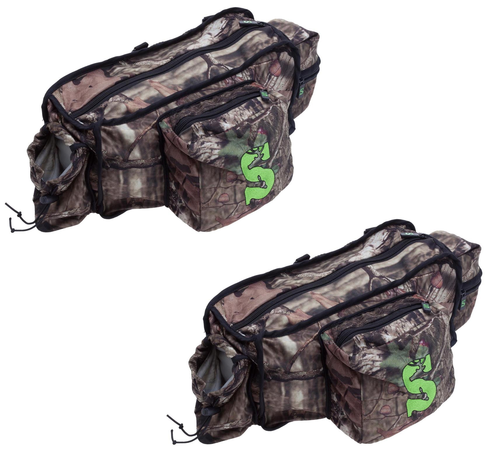 (2) Summit Treestand Hunting Deluxe Front Storage Bags w/Mossy Oak Camo
