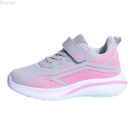DuoJiaJ Girls Mesh Running Shoes For Kids Lightweight Athletic Lace Up Sneakers Comfortable Casual Walking Sport Footwear For Playground School Everyday Wear Girls Lightweight Sneakers Size 12,Gray