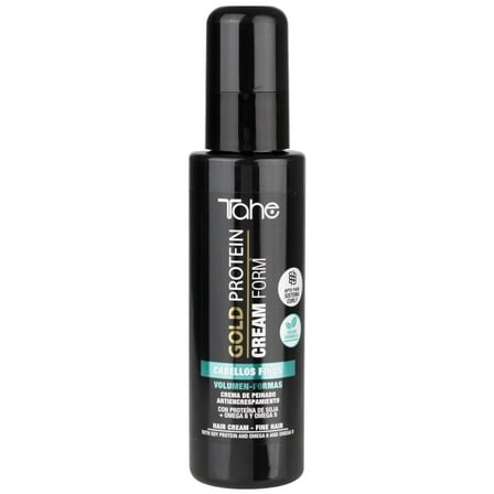 Tahe Gold Protein Anti-Frizz Styling Cream for Fine Hair - Adds Shape and Volume, 100 ml