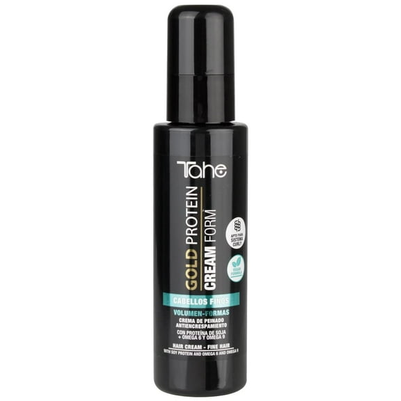Tahe Gold Protein Anti-Frizz Styling Cream for Fine Hair - Adds Shape and Volume, 100 ml