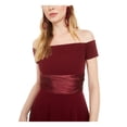 thumbnail image 3 of B DARLIN Womens Burgundy Short Sleeve Off Shoulder Cocktail Fit + Flare Dress Juniors 11\12, 3 of 4