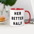 thumbnail image 3 of CafePress - Her Better Half - 11 oz Ceramic Mug - Novelty Coffee Tea Cup, 3 of 4