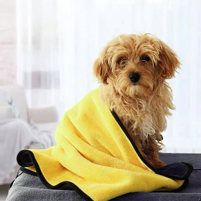 Microfiber Pet Grooming Towel Super Absorbent Washcloth for Gentle Bathing and Swimming Cleaning