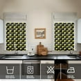 thumbnail image 4 of Lemon Yellow Kitchen Curtains 3-Piece Set - Vintage Floral Print Rod Pocket Curtains for Standard Windows, 4 of 5