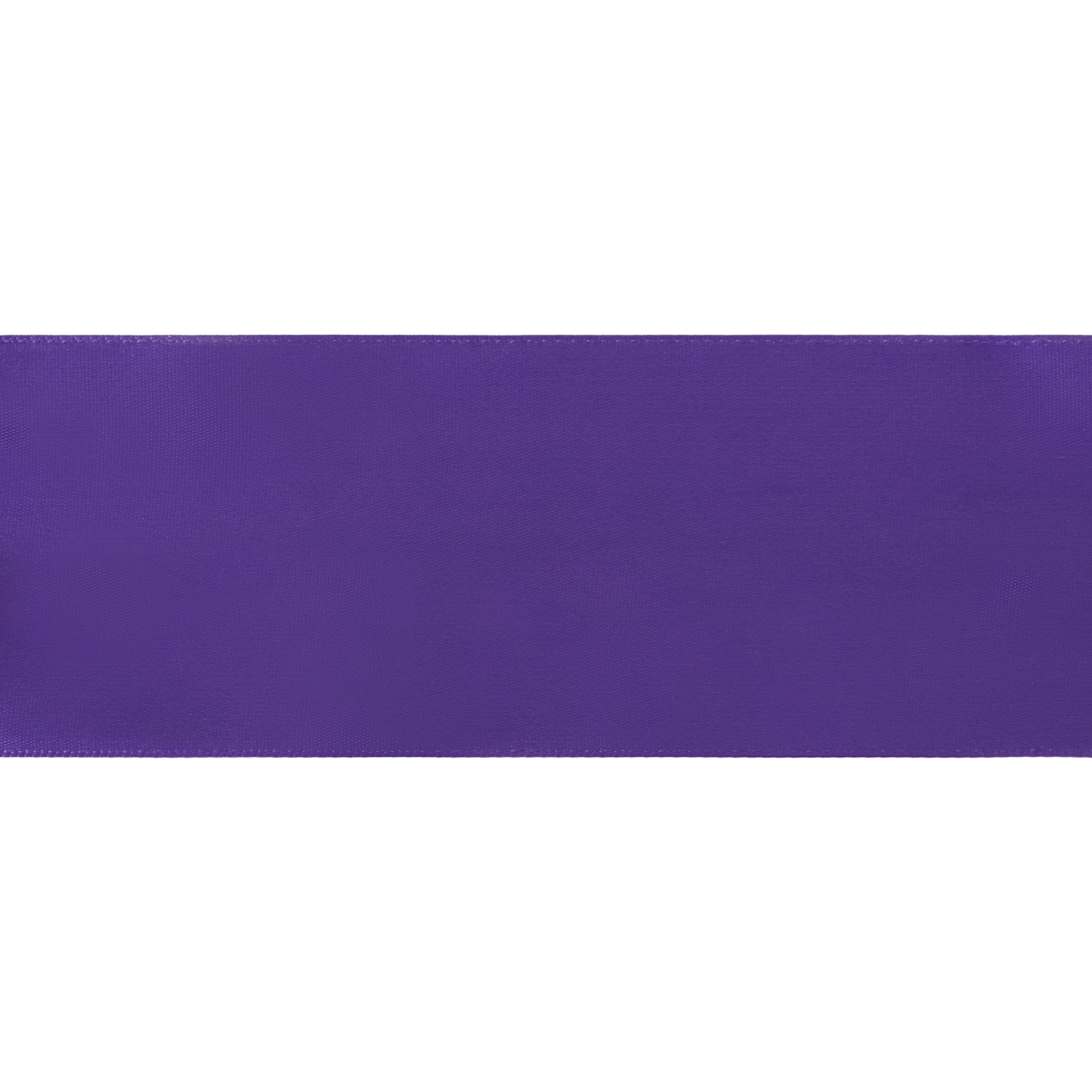 (2 pack) Offray Ribbon, Regal Purple 2 1/4 inch Single Face Satin Polyester Ribbon, 9 feet