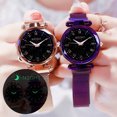 thumbnail image 2 of Reloj de pulsera con hebilla magnética literal pequeña para mujer, moderno y sencillo, con trémolo y luminoso, 2 of 6