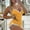 Yellow, variant on Zorckvet Womens Summer Pajamas Slim Fit Nightwear Soft Solid Color Lace Comfy Pajamas Set for Women Sleeveless