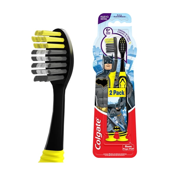 Cepillo Dental Infantil Colgate Justice League Cerdas Multinivel Suave 2 Pzas