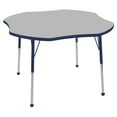 thumbnail image 1 of 48in Clover Everyday T-Mold Adjustable Activity Table Grey/Navy - Toddler Ball with Four 10in Stack Chairs Navy - Ball Glide, 1 of 2