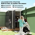 thumbnail image 4 of Outsunny Outsunny Waterproof Steel Storage Sheds, 8' x 6', Brown, 4 of 10
