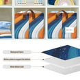 thumbnail image 4 of Yayeee Foldable Storage Basket for Shelves with Handles Waterproof Cloth Bins, Orange Abstract Wavy, 4 of 7