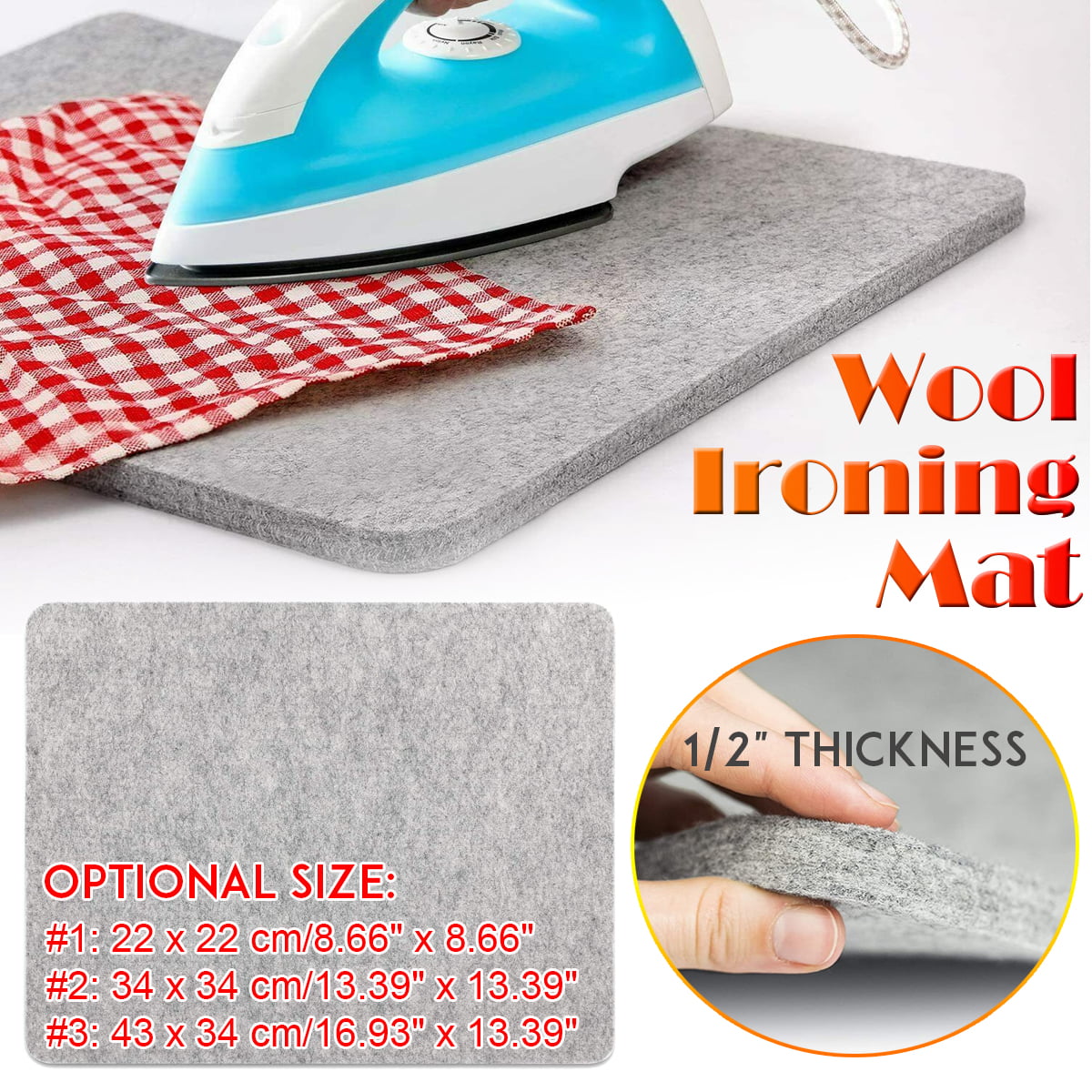 Heat Resistant Wool Ironing Pad Durable Thick Quilting Pressing