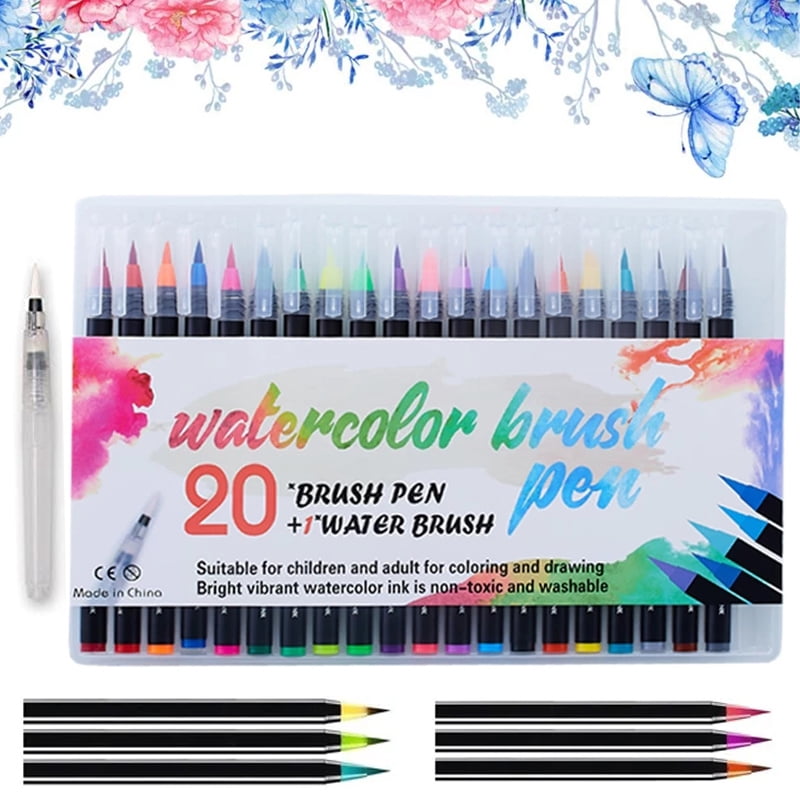 OOKU Watercolor Brush Pens - Set of 7 Multi-Purpose Watercolor Pens  Refillable, Artist Grade Watercolor Brushes for Water Color Painting,  Lettering 
