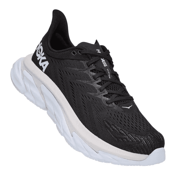 Hoka One One Men's Clifton Edge Responsive Everyday Running Shoes, Size 9.5 US ( Medium ), Black / White