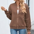 thumbnail image 4 of hotojiny Zip up Jackets for Women Trendy Textured Lightweight Jacket Casual Long Sleeve Coat Outerwear Fall Fashion Outfit, 4 of 7