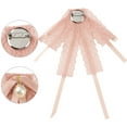 thumbnail image 3 of DARING DIVA Women's Ribbon Lace Bow Tie Pre-Tied Corsage Bow Tie Pink, 3 of 5