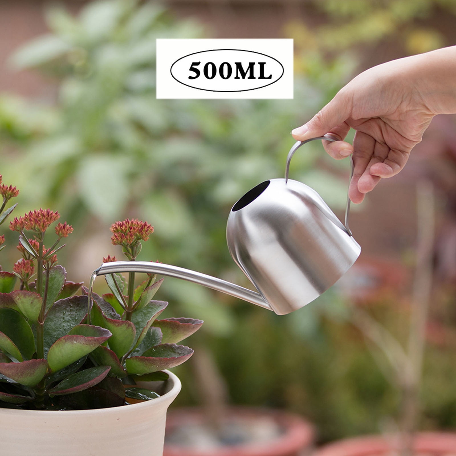 Jubipavy Stainless Steel Watering Can Metal Watering Can With Long Spout Spillage Plant Watering Can For Outdoor And Indoor Plants Gift Home Saving
