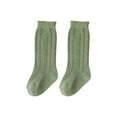 thumbnail image 2 of Dengjunhu 1 Pair Solid Color Hollow Out Kids Socks Ultra Soft Middle Tube Stretchy Thin Socks for Daily Wear, 2 of 7