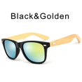 thumbnail image 1 of Gafas de sol coloridas con película de color de bambú para hombres y mujeres Gafas de sol de PC con patas de bambú, 1 of 4
