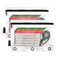 thumbnail image 2 of Cute Ghost Pumpkin 2 Pack Pencil Pouch for 3 Ring Binder Smooth Zipper Folders with Pockets Clear Window Pencil Case, 2 of 6