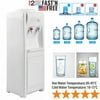 Brand New Electric Water Cooler Dispenser Stainless Steel Hot Cold Top Loading 5 Gallon white