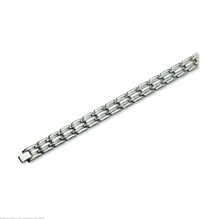 Brushed Mens Link Bracelet - Titanium Brushed Mens Link Bracelet Jewelry 8.5